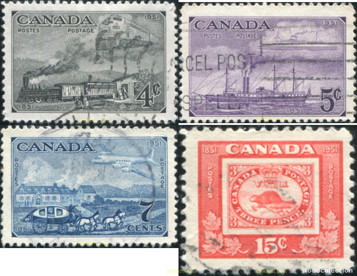 Sellos: 797158 USED CANADA 1951 CENTENARIO DEL SELLO CANADIENSE