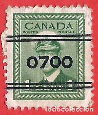 Sellos: Canada. 1942. Scott # 249. Rey Jorge VI. Pre obliterado