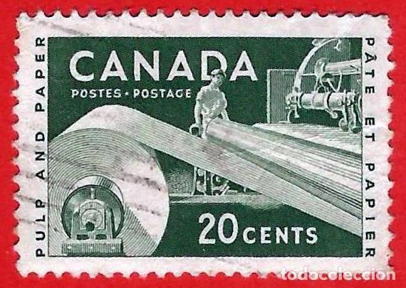 Sellos: Canada. 1956. Scott # 362. Industria papelera