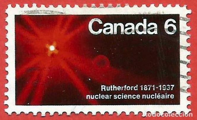 Sellos: Canada. 1971. Scott # 534. Sir Ernest Rutherford. Cientifico nuclear