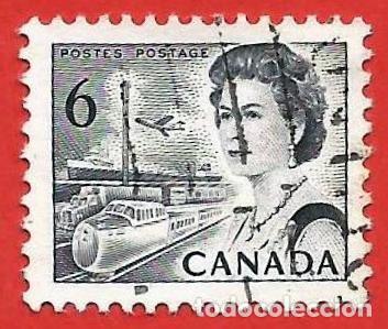 Sellos: Canada. 1967. Scott # 460. Reina Isabel II. Transportes
