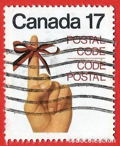 Sellos: Canada. 1979. Scott # 815. Lazo en dedo. Codigo Postal - Foto 1