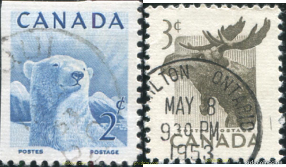 Sellos: 797242 USED CANADA 1953 SEMANA DE LA PRESERVACION DE LA FAUNA SALVAJE