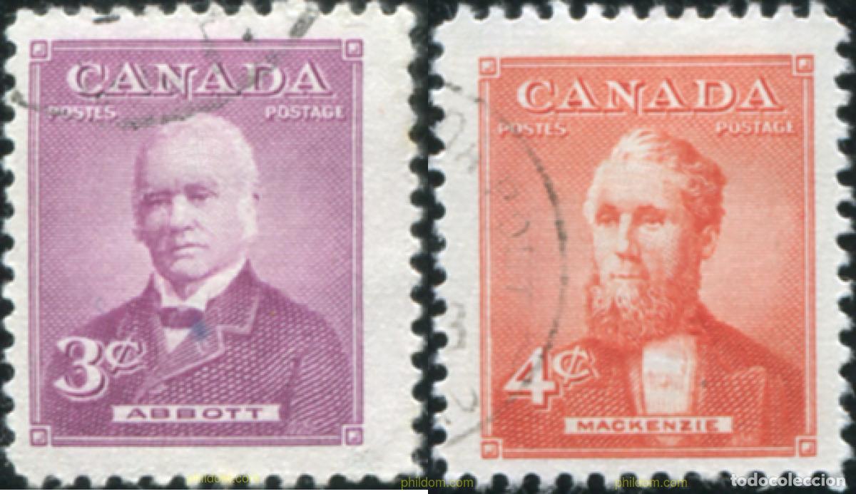 Sellos: 205497 USED CANADA 1952 PRIMEROS MINISTROS