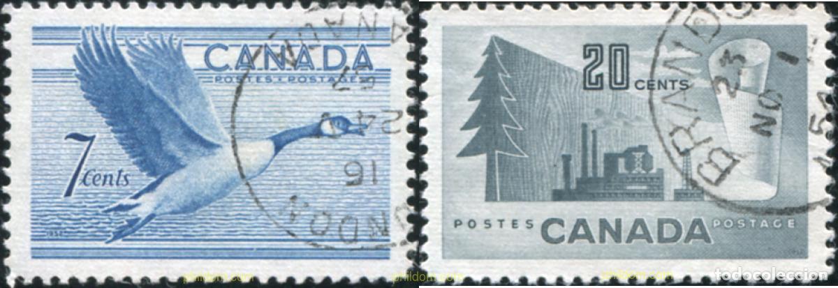 Sellos: 797152 USED CANADA 1952 MOTIVOS VARIOS