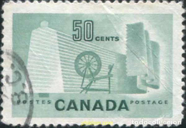 Sellos: 797369 USED CANADA 1953 INDUSTRIA TEXTIL