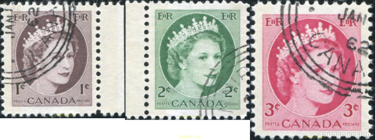 Sellos: 797372 USED CANADA 1954 REINA ISABEL II