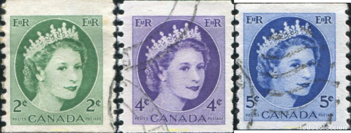 Sellos: 797373 USED CANADA 1954 REINA ISABEL II