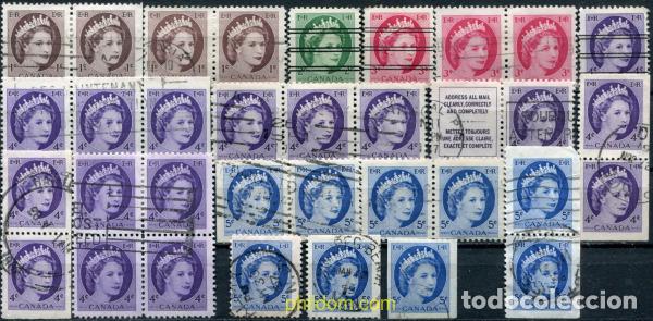 Sellos: 797376 USED CANADA 1954 REINA ISABEL II