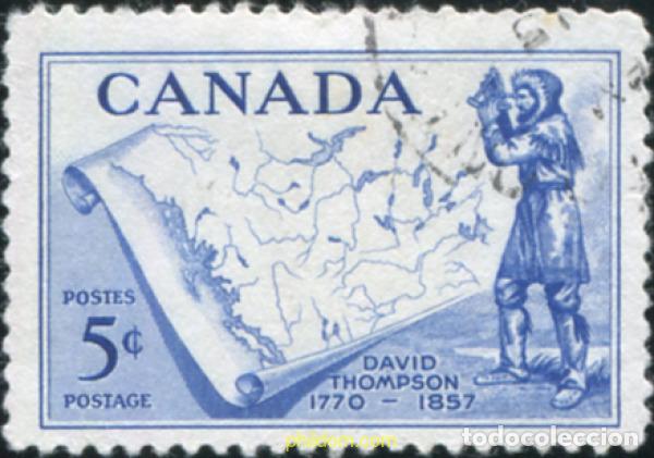 Sellos: 797387 USED CANADA 1957 CENTENARIO DE LA MUERTE DE DAVID THOMPSON