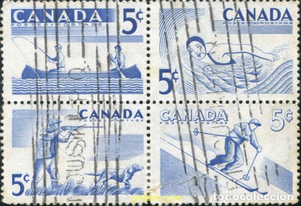 Sellos: 797385 USED CANADA 1957 DEPORTES AL AIRE LIBRE