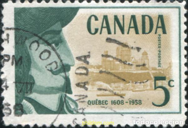 Sellos: 797395 USED CANADA 1958 350 ANIVERSARIO DE LA FUNDACION DE QUEBEC