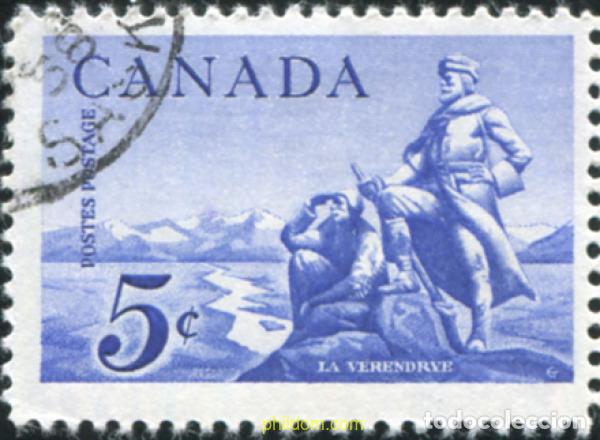Sellos: 797394 USED CANADA 1958 PIERRE GAULTIER DE VARENNE DE LA VERENDRYE, EXPLORADOR FRANCES