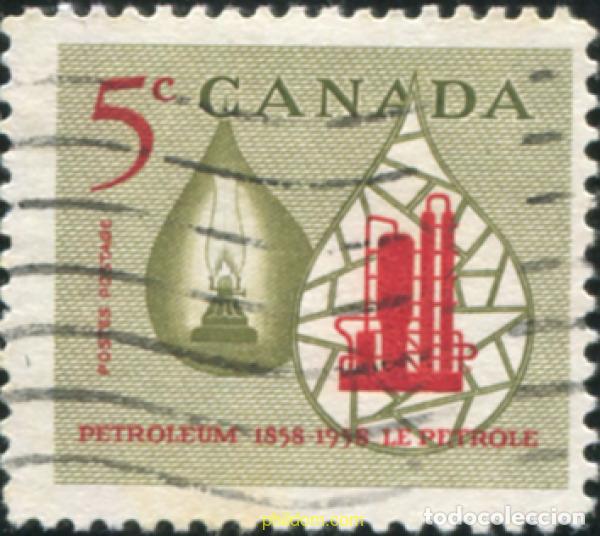 Sellos: 797397 USED CANADA 1958 CENTENARIO DE LA INDUSTRIA PETROLERA
