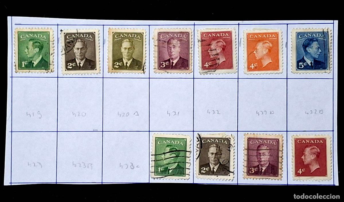 Sellos: 1937 - 195111 sellos de Canada
