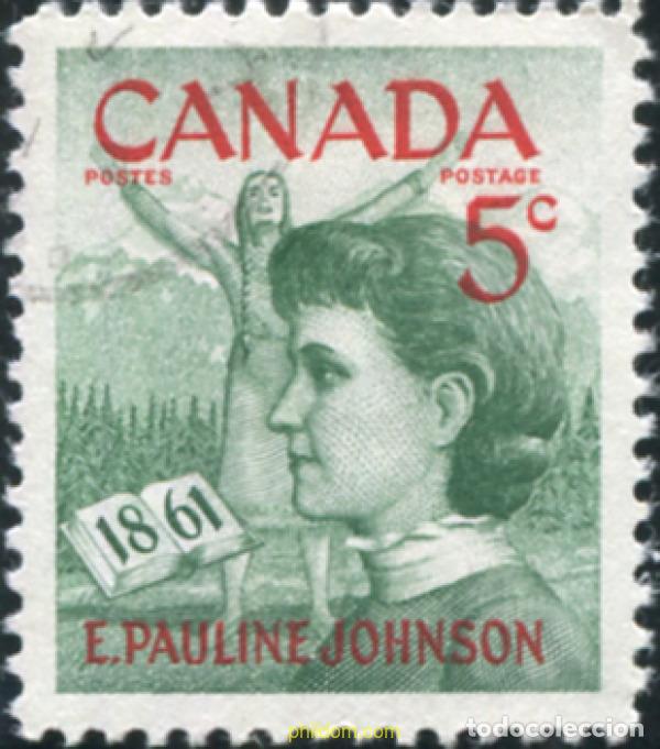 Sellos: 797465 USED CANADA 1961 CENTENARIO DEL NACIMIENTO DE LA POETISA EMILY PAULINE JOHNSON