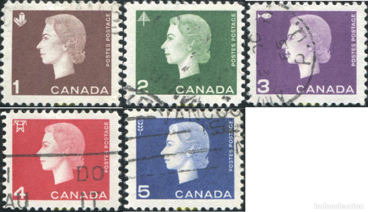 Sellos: 797468 USED CANADA 1962 REINA ISABEL II Y SIMBOLOS DE LAS ACTIVIDADES NACIONALES
