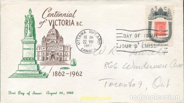 Sellos: 797490 USED CANADA 1962 CENTENARIO DE LA VILLA DE VICTORIA