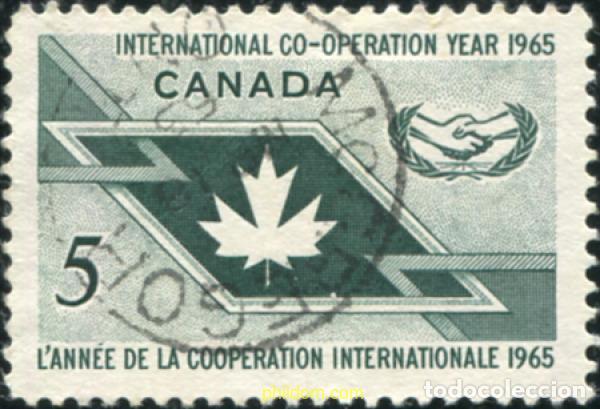 Sellos: 797507 USED CANADA 1965 A&Ntilde;O DE LA COOPERACION INTERNACIONAL Y 20 ANIVERSARIO DE LAS NACIONES UNIDA