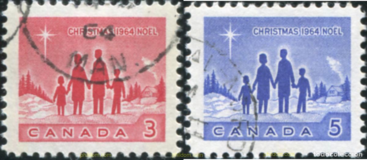 Sellos: 797505 USED CANADA 1964 NAVIDAD