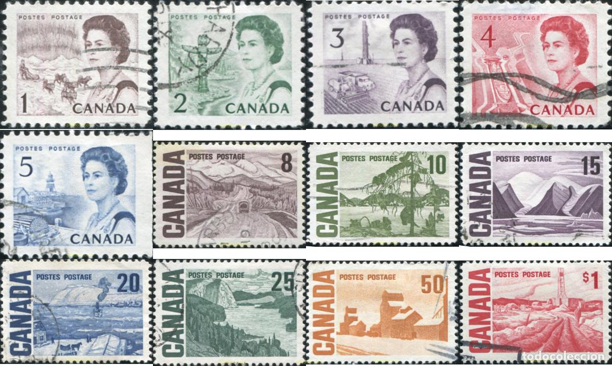 Sellos: 797533 USED CANADA 1967 REINA ISABEL II Y VISTAS