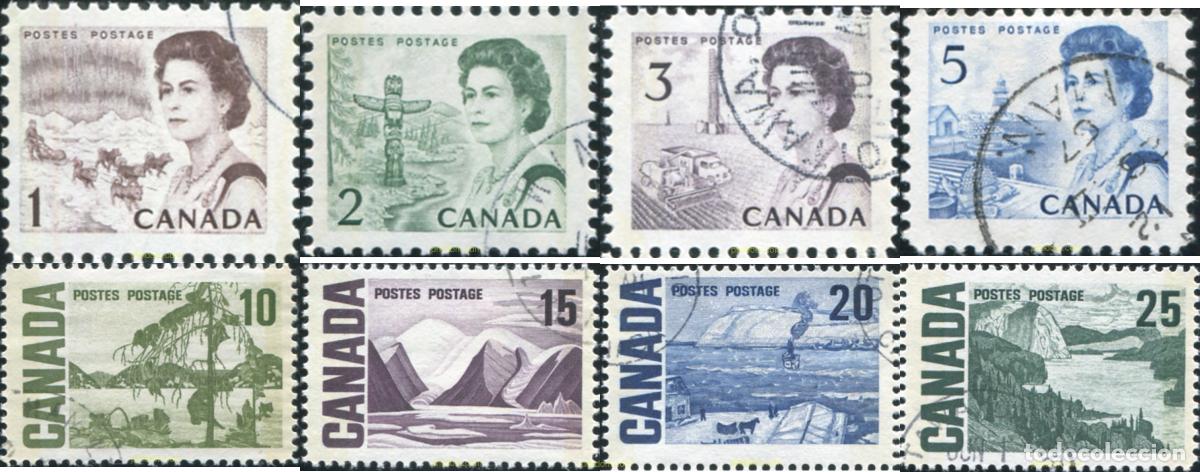 Sellos: 797613 USED CANADA 1967 REINA ISABEL II Y VISTAS