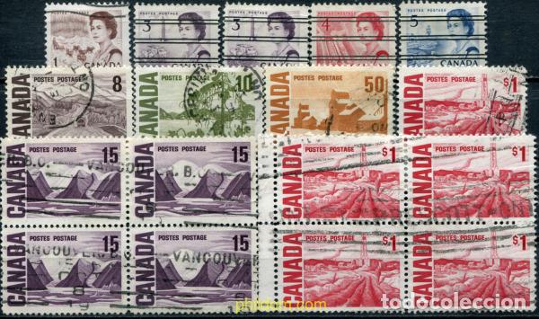 Sellos: 797627 USED CANADA 1967 REINA ISABEL II Y VISTAS