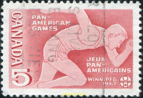 Sellos: 797796 USED CANADA 1967 3 JUEGOS DEPORTIVOS PANAMERICANOS