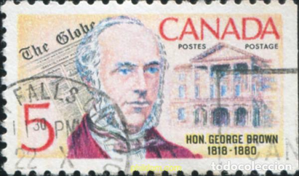Sellos: 797821 USED CANADA 1968 50 ANIVERSARIO DEL NACIMIENTO DE GEORGE BROWN