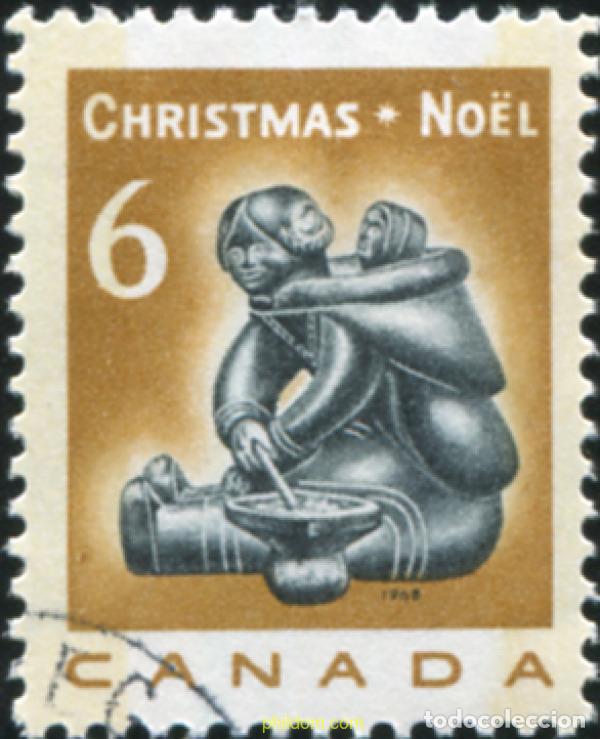 Sellos: 797839 USED CANADA 1968 NAVIDAD - Foto 1