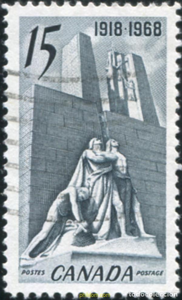 Sellos: 797830 USED CANADA 1968 50 ANIVERSARIO DEL ARMISTICIO DE 1918