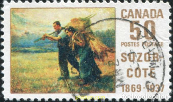 Sellos: 207009 USED CANADA 1969 CENTENARIO DEL NACIMIENTO DE AURELE DE FOY SAZOR-COTE