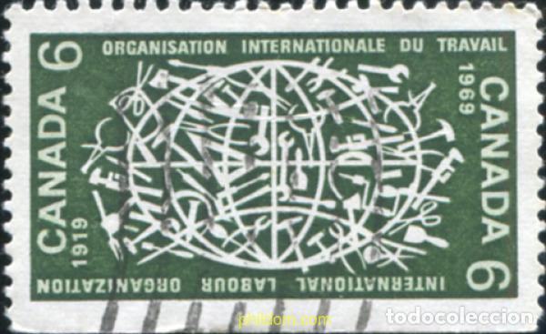 Sellos: 797852 USED CANADA 1969 50 ANIVERSARIO DE LA ORGANIZACION INTERNACIONAL DEL TRABAJO
