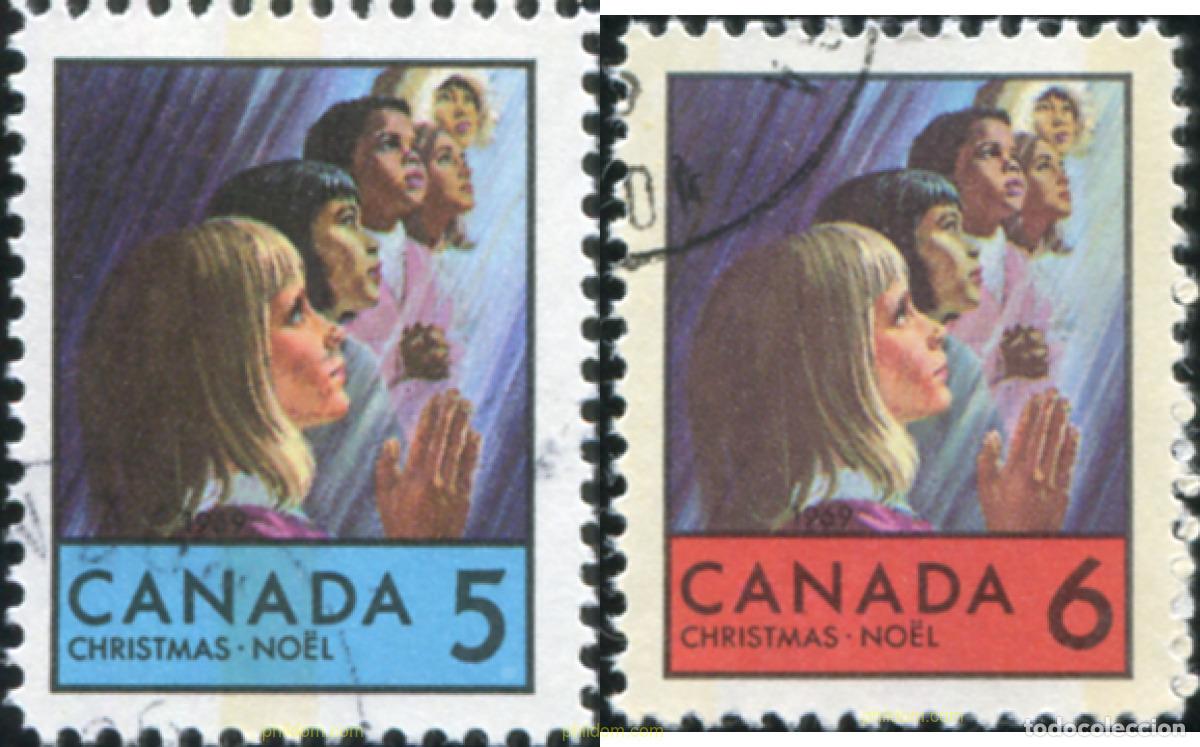 Sellos: 797861 USED CANADA 1969 NAVIDAD