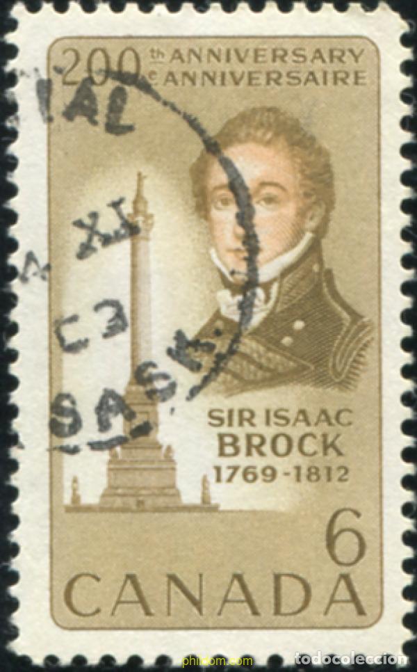 Sellos: 797859 USED CANADA 1969 BICENTENARIO DEL NACIMIENTO DE SIR ISAAC BROCK