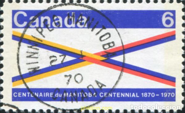 Sellos: 797865 USED CANADA 1970 CENTENARIO DE LOS TERRITORIOS DEL NOROESTE Y DE LA PROVINCIA DE MANITOBA