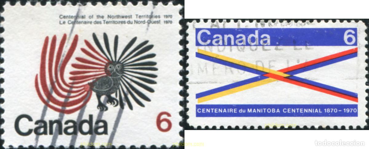 Sellos: 797864 USED CANADA 1970 CENTENARIO DE LOS TERRITORIOS DEL NOROESTE Y DE LA PROVINCIA DE MANITOBA