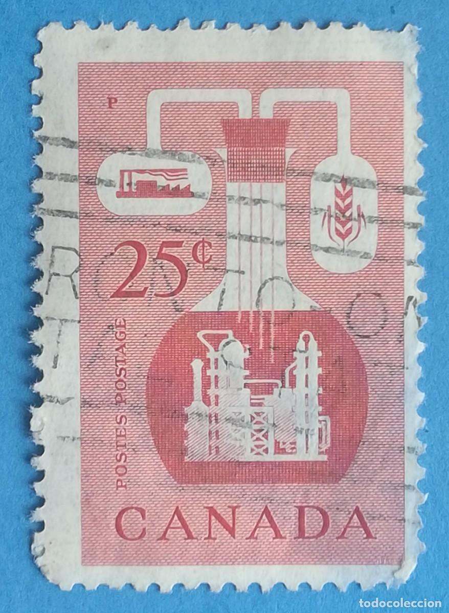 Sellos: Canad&aacute; 1956. Industria qu&iacute;mica. 25 centavos. Scott 363. Michel 310. St. Gibbons 489. Tellier 290.