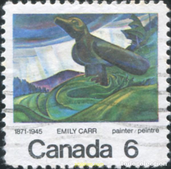 Sellos: 797931 USED CANADA 1971 100 ANIVERSARIO DEL NACIMIENTO DE LA ARTISTA PINTORA EMILY CARR