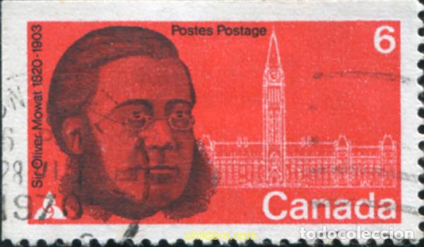 Sellos: 797888 USED CANADA 1970 150 ANIVERSARIO DEL NACIMIENTO DE SIR OLIVER MOWAT, HOMBRE DE ESTADO