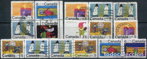 Sellos: 797935 USED CANADA 1970 NAVIDAD. DIBUJOS DE NI&Ntilde;OS