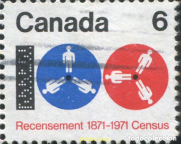 Sellos: 797940 USED CANADA 1971 CENTENARIO DEL PRIMER CENSO EN CANADA - Foto 1