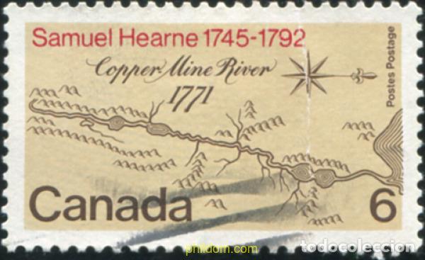 Sellos: 797939 USED CANADA 1971 BICENTENARIO DE LA EXPEDICION SAMUEL HEARNE A LA RIBERA COPPER-MINE