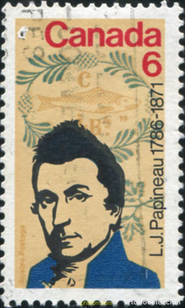 Sellos: 797938 USED CANADA 1971 100 ANIVERSARIO DE LA MUERTE DEL POLITICO LOUIS-JOSEPH PAPINEAU