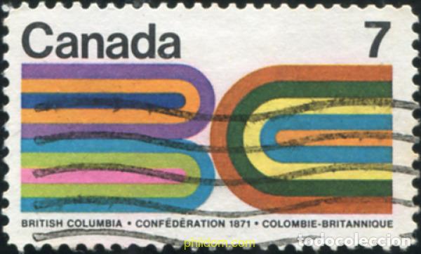 Sellos: 797944 USED CANADA 1971 100 ANIVERSARIO DE LA ENTRADA DE LA COLONIA BRITANICA EN LA CONFEDERACION C
