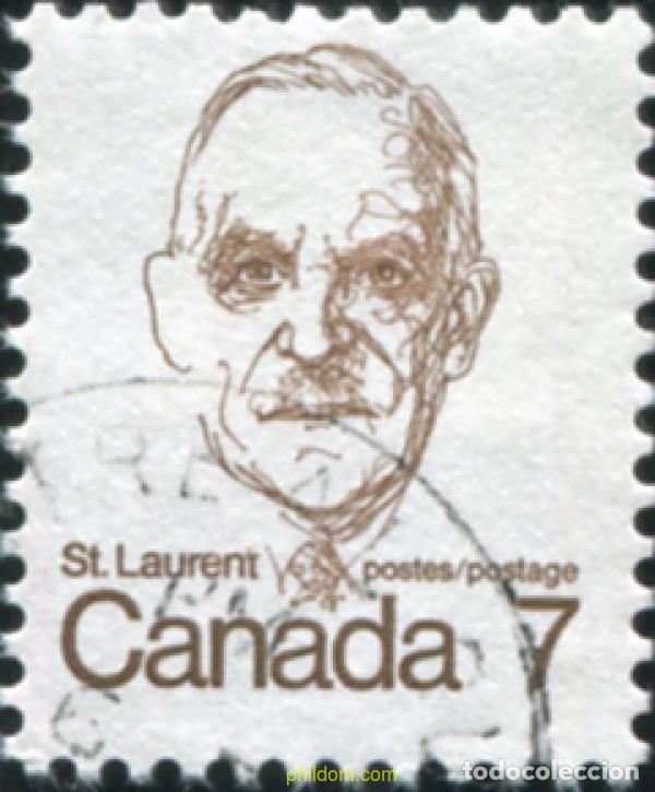 Sellos: 797959 USED CANADA 1974 LOUIS STEPHEN SAINT-LAURENT, PRIMER MINISTRO DE CANADA