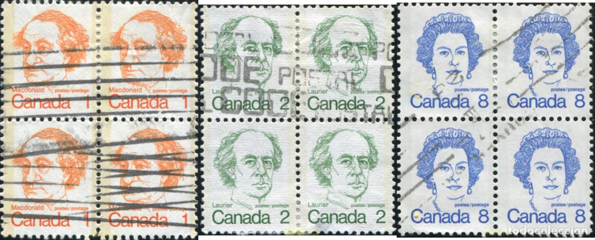 Sellos: 798034 USED CANADA 1973 REINA ISABEL II Y PRIMEROS MINISTROS CANADIENSES