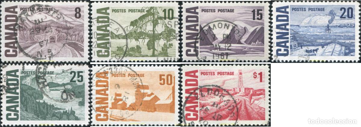 Sellos: 798036 USED CANADA 1967 REINA ISABEL II Y VISTAS