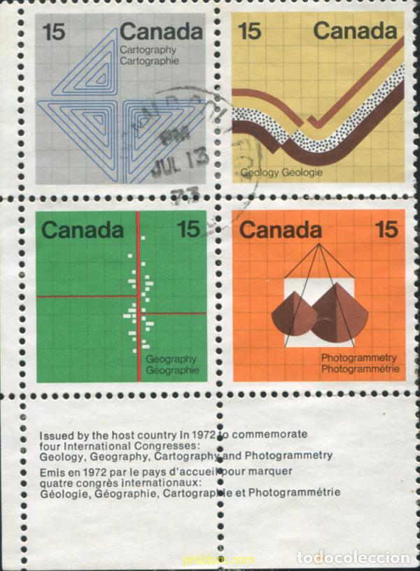 Sellos: 798041 USED CANADA 1972 CONGRESOS INTERNACIONALES