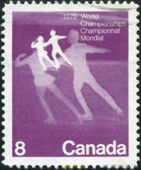 Sellos: 798044 USED CANADA 1972 8 CAMPEONATOS DEL MUNDO DE PATINAJE ARTISTICO